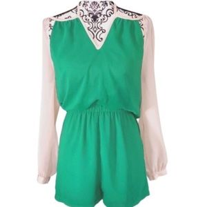 Ark & Co. For Anthropologie Green Romper